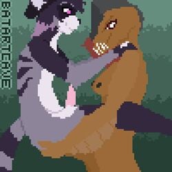 anal animated anthro anthro_on_anthro batartcave cum deborah_dopplar digital_media_(artwork) femboy furaffinity furry futa_on_male futanari girly inflation intersex intersex/male loop male mammal penis pixel_art raccoon scalie stomach_bulge yiff