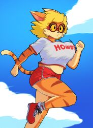 1girls breasts crimson_(roboticsteve) female female_only jogging oc original_character ring_cats roboticsteve running tagme thighs