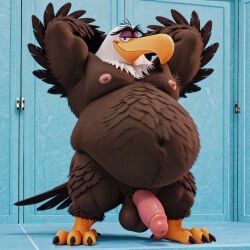 1:1 accipitrid accipitriform ai_generated angry_birds anthro arms_behind_head avian bald_eagle balls beak big_belly bodily_fluids brown_feathers civitai claws columbia_pictures detailed_eyes eagle eyebrows fat fat_belly flexing front_view furry genitals hi_res horny horny_male looking_at_viewer male male_only mighty_eagle navel nipples obese obese_male overweight overweight_male penis pupils rovio rovio_animation rovio_entertainment sea_eagle sega sex smile smiling_at_viewer solo sony standing tail tail_feathers the_angry_birds_movie two-tone_body two-tone_feathers unibrow white_feathers white_hair yellow_beak