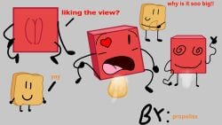 battle_for_dream_island bfdi blocky_(bfdi) cuntboy object_show object_shows osc woody_(bfdi)
