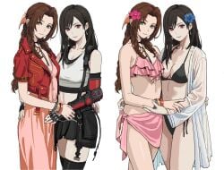 2d 2d_(artwork) 2d_artwork 2girls adult adult_female adults adults_only background bare_arms bare_belly bare_chest bare_hands bare_legs bare_midriff bare_navel bare_shoulders bare_skin bare_thighs belly bikini bikini_bottom bikini_only bikini_top black-haired_female black_bikini black_bikini_bottom black_bikini_top black_hair black_legwear black_stockings black_swimsuit black_swimwear black_thigh_highs black_thighhighs blank_background bracelet bracelets breasts brown-eyed_female brown_eyes busty busty_female busty_girl character_request cleavage closed_mouth_smile clothes coat collarbone curvaceous curvaceous_body curvaceous_female curvaceous_figure curvy curvy_body curvy_female curvy_figure curvy_hips dark_hair digital digital_art digital_drawing digital_drawing_(artwork) digital_media digital_media_(artwork) drawing dress duo earrings exposed_arms exposed_belly exposed_chest exposed_legs exposed_midriff exposed_navel exposed_shoulders exposed_skin exposed_thighs female female_focus female_only final_fantasy fingernails fingers fit_female flower flower_hair_ornament flower_in_hair flower_on_head frilled_bikini frilled_bikini_bottom frilled_bikini_top frilled_swimsuit frilled_swimwear from_front front_view green-eyed_female green_eyes groin hair_ornament hair_ornaments halterneck head_tilt hi_res high_res high_resolution highres inframammary_fold inguinal_crease inguinal_ligament jacket landscape large_breasts lean_figure legwear light_smile linea_alba long_hair looking_at_viewer looking_sideways looking_to_the_side mature mature_female mature_woman midriff monotone_background multiple_females multiple_girls multiple_views narrow_waist one_color_background open_coat open_jacket outfit parted_bangs petite petite_body petite_breasts petite_female petite_girl petite_tits pink_bikini pink_bikini_bottom pink_bikini_top pink_clothes pink_dress pink_outfit pink_swimsuit pink_swimwear pink_topwear plain_background red-eyed_female red_coat red_eyes red_jacket shiren shoulders side-tie_bikini slender_body slender_waist slight_smile slim_female slim_waist small_boobs small_breasts small_tits smile smiley_face smiling smiling_at_viewer solid_color_background standing stockings stomach string_bikini swimsuit swimwear tank_top thigh_highs thighhighs thighs three-quarter_view tifa_lockhart tilted_head tiny_breasts tiny_tits top_view topwear upper_body white_background white_pupils white_tank_top white_topwear wide_hips woman