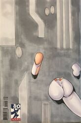 1girls 2019 ass back_view big_ass bubble_butt dc_comics female female_only legion_of_superheroes phantom_girl sean_forney solo traditional_media_(artwork)
