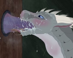 absurd_res ahnrik_(gray-scales) bodily_fluids cum cum_in_mouth cum_inside cum_on_face cum_on_penis deep_throat dragon fellatio feral genital_fluids genitals glory_hole gray-scales hi_res licking male male/male mythological_creature mythological_scalie mythology oral oral_penetration penetration penile penis penis_in_mouth penis_lick scalie sex tears tongue