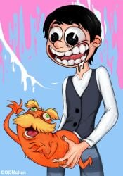 2boys clothed clothed_sex clothing doomchan dr._seuss dr_seuss gay illumination_entertainment lorax male male/male once-ler pac-man_eyes the_lorax the_lorax_(2012) universal_pictures universal_studios yaoi