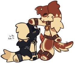 2boys anthro canine canine_penis dog dogday dogday_(poppy_playtime) furry oc poppy_playtime poppy_playtime_(chapter_3) precum purinpuppy selfcest smiling_critters