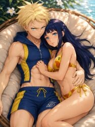1boy 1boy1girl 1girls abs ai_generated angry angry_expression angry_face ass bare_arms bare_legs bare_shoulders bare_thighs bikini bikini_bottom bikini_top blonde_hair blue_eyes blue_hair blush boruto boruto:_naruto_next_generations boruto:_two_blue_vortex boyfriend-girlfriend breasts butt chair choker cleavage clothed clothing couple crop_top cropped_jacket cuddle cuddling duo duo_focus embrace embracing embracing_another flowers hi_res high_resolution highres himawarishusband hoodie inner_sideboob jacket konohagakure_symbol light-skinned_female light-skinned_male light_skin lips lipstick long_hair looking_at_viewer makeup medium_breasts messy_hair muscles muscular muscular_male naruto naruto_(series) nature nature_background ocean pale-skinned_female pale-skinned_male pale_skin panties parted_lips pink_lips pink_lipstick romantic romantic_ambiance romantic_couple shonen_jump shorts shounen_jump shueisha sitting sitting_on_chair swimming_trunks swimsuit teen teen_girl teenage_female teenage_girl teenage_male teenager thighs trunk uzumaki_himawari very_high_resolution wavy_hair weekly_shonen_jump weekly_shounen_jump yamanaka_inojin yellow_bikini yellow_bikini_bottom yellow_bikini_top yellow_hair yellow_panties yellow_swimsuit