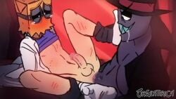 2boys anal anal_penetration anal_sex animated black_hat_(villainous) cum cum_in_ass cum_inside cum_while_penetrated dr._flug_(villainous) ejaculating_cum ejaculation ejaculation_while_penetrated gay jaguatiric4 laugh laughing male/male male_only male_penetrating_male moan moaning motion_tweening oral oral_sex penis saliva sound video villainous