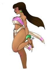 1girls big_breasts black_hair breasts chel dark-skinned_female dark_skin dreamworks female female_only johan01158990 latina nipple_bulge nipple_outline solo the_road_to_el_dorado