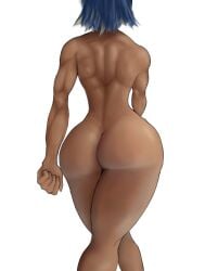 back_view big_ass muscular_female neon_(valorant)