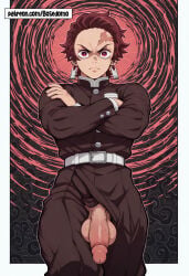 ai_art ai_generated anime anime_character anime_screencap anime_style bara big_ass big_balls big_muscles big_penis gay gay_domination gay_male muscles muscular muscular_male yaoi