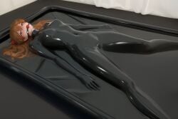 1girls 2020s 2026 3:2 5_fingers ai_generated asuka_langley_sohryu ball_gag black_clothing black_floor black_latex black_vacuum_bed blue_eyes bondage breasts brown_eyebrows brown_hair clothing curtains eyebrows eyebrows_visible_through_hair female female_only flowing_hair gag gagged hair_ornament human human_only indoors latex laying_down navel_line neon_genesis_evangelion new_artist nipple_bulge open_eyes png shiny_clothes shiny_pussy solo tight_clothing vacuum_bed white_curtains wrinkles_in_clothes