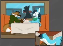 absurd_res booth booth_seating breasts cafe canid canine container cup fellatio female furniture hi_res male mammal mug oral penile sarek_aran_desian sex table tail tail_mouth under_table under_table_oral unusual_anatomy unusual_tail