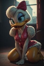 ai_assisted ai_generated anthro anthro_female anthrofied daisy_duck duck ducktales ducktales_(2017) furry furry_female furry_only humanoid sexy sexy_body sexy_pose thefinalrule
