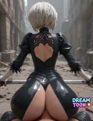 ai_assisted ai_generated all_fours animated artist_request ass ass_focus back bent_over blush breasts bubble_butt doggy doggy_style dreamtoon erection female focus large_ass large_cock large_penis looking_at_viewer looking_back nier:_automata penis pov pussy reverse_cowgirl ride sex sex_from_behind solo sound straddling straight tagme uncensored vaginal_penetration video yorha_2b