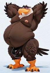 accipitrid accipitriform ai_generated angry_birds anthro arms_behind_head avian bald_eagle beak big_belly big_bulge bodily_fluids brown_feathers civitai claws columbia_pictures detailed_eyes eagle eyebrows fat fat_belly flexing front_view furry genitals hi_res horny horny_male looking_at_viewer male male_only mighty_eagle navel nipples obese obese_male overweight overweight_male pupils rovio rovio_animation rovio_entertainment sea_eagle sega sex smile smiling_at_viewer solo sony standing sunny tail tail_feathers the_angry_birds_movie thong two-tone_body two-tone_feathers unibrow wet_body white_feathers white_hair yellow_beak