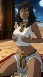 3d ai_generated artist avatar avatar_legends avatar_the_last_airbender belly_dance belly_dancer blue_eyes breasts dark_skin korra korra_(cosplay) medium_breasts naostudio patreon tagme the_legend_of_korra video