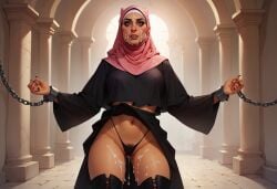 ai_generated arabian chained cum female hijab muslim nude