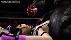 animated defeated devil_jin femsub jin_kazama juri_han merlyn3d ryona sound street_fighter street_fighter_6 tagme tekken tekken_8 video