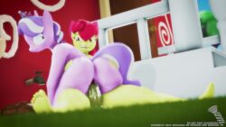 anthro apple_bloom_(mlp) diamond_tiara_(mlp) friendship_is_magic futanari my_little_pony screwingwithsfm tagme video