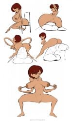 1female 1girls 2020s 2025 barefoot big_dildo brown_hair digital_drawing_(artwork) digital_media_(artwork) dildo elastic_arms elastic_body elastic_legs elastic_torso elastigirl english_description female female_focus female_only granny_fricker helen_parr human_focus large_dildo massive_dildo masturbating masturbation mature mature_female mature_woman milf not_furry not_furry_focus nude nude_female nude_girl nude_human nude_woman partially_colored pixar sex_toy shaved_pussy sitting_on_chair stretched_pussy stretchy_arms stretchy_body the_incredibles white_background