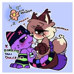 anthro anthro_on_anthro anthro_only critters_(poppy_playtime) daddibiimbiis domestic_cat feline feline furry_only no_humans oc poppy_playtime poppy_playtime_(chapter_3) purple_fur purple_skin sex skullnap_(pachi_rizuu) smiling_critters tagme