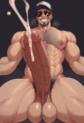 ace_visconti ai_generated big_balls big_penis dead_by_daylight male_only