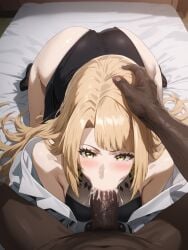 ai_generated big_breasts big_butt big_penis black_body blonde_female dark-skinned_male interracial lorraine_vivie nozomanu_fushi_no_boukensha piercings sorasenpai