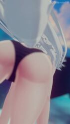 3d ass back_view background_music behind_view bikini bikini_bottom bikini_top boobs breast_jiggle breasts cute cute_face female female_focus female_only filian filian_(vtuber) filiannevr happy indie_virtual_youtuber jiggling_breasts music small_ass small_boobs small_breasts stretching tagme tail turning_around v_sign video virtual_youtuber vtuber white_hair