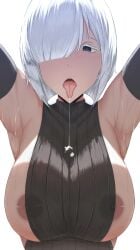 1girls areola areolae arms_up big_breasts blush blushing blushing_at_viewer breasts female female_focus female_only fiona_frost hi_res highres huge_breasts large_breasts light-skinned_female light_skin looking_at_viewer micchan_(micchanmeido) nipple_slip nipples no_bra partially_clothed partially_clothed_female see-through see-through_clothing solo solo_female solo_focus spy_x_family tongue tongue_out wet wet_body