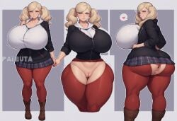 1girls ai_generated aibuta alternate_body_type alternate_breast_size alternate_costume ann_takamaki ass athletic athletic_female big_ass big_breasts big_butt blonde_hair blue_eyes boobs breasts breasts_bigger_than_head butt character_sheet child_bearing_hips curvaceous curves curvy curvy_body curvy_female curvy_figure curvy_hips female female_only gigantic_ass gigantic_breasts hi_res high_resolution highres hips hips_wider_than_shoulders hourglass_figure huge_ass huge_boobs huge_breasts huge_butt massive_breasts massive_thighs persona persona_5 shiny_skin skull_crushing_thighs solo solo_female solo_focus stable_diffusion thick_ass thick_thighs thighs tits twintails voluptuous voluptuous_female wide_hips