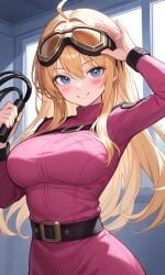 ai_generated clothed danganronpa danganronpa_v3 iruma_miu teasing whip whip_marks