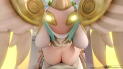 3d alternate_costume animated blender cum erection female male meltrib mercy no_sound overwatch penis pov reverse_cowgirl_position straight video winged_victory_mercy