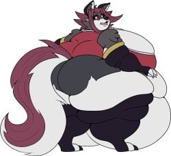 bbw big_ass big_breasts breasts bubble_butt cleavage fat female furry hellhound huge_ass huge_breasts mad_n_evil overweight thick_thighs wide_hips