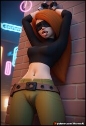 ai_generated blindfold bondage disney drooling hypnosis kidnapped kim_possible slave submissive