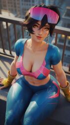 abs asian asian_female big_boobs big_breasts black_hair black_hair_female boobs breasts chinese chinese_female earrings glasses jubilation_lee jubilee jubilee_(marvel_rivals) kingforever008 large_boobs large_breasts light-skinned_female light_skin looking_at_viewer looking_up looking_up_at_viewer marvel marvel_rivals midriff sunglasses sunglasses_on_head thick_thighs thighs toned toned_female voluptuous voluptuous_female