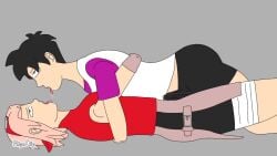 1futa 1girls 2d 2d_animation animated artisgreat bike_shorts crossover dragon_ball dry_humping erection_under_clothes female flipaclip frottage frotting futa_on_female futanari intersex naruto naruto_(series) sakura_haruno tagme videl video