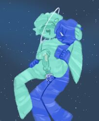 anal_penetration anal_sex ballsack completely_nude cum kikychfangirl lifting_leg neptune_(solarballs) penetration penis solarballs uranus_(solarballs)