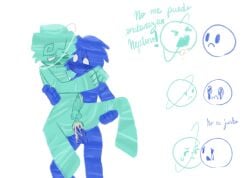anal_penetration anal_sex ballsack cum kikychfangirl lifting_leg neptune_(solarballs) penetration penis solarballs uranus_(solarballs)