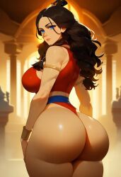 ... 1girls ai_generated ass ass_focus avatar_the_last_airbender big_breasts breasts brown-skinned_female dark-skinned_female dark_skin fat_ass female female_only fire_nation fire_nation_clothing huge_ass katara looking_at_viewer looking_back solo thick_ass thick_thighs