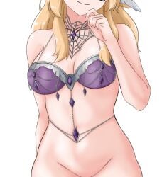 1girl belly belly_button blonde_hair bra child_bearing_hips convenient_censoring headwings hips hopesodesirable indie_virtual_youtuber jewelry large_breasts lewdtuber novalie_quinn solo spiderweb_(pattern) tease virtual_youtuber vtuber