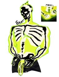 1boy cock creature_commandos dc dc_comics dcu dick doctor_phosphorus exposed_penis glowing glowing_body glowing_genitalia glowing_penis green_skin makarin_oppa male male_only pants penis pulling_down_pants radioactive reference_image revealing_penis shirtless skeleton supervillain taking_clothes_off