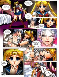 1boy bishoujo_senshi_sailor_moon blonde_hair blue_eyes clothing comic female jadenkaiba mind_control prince_diamond sailor_moon skirt usagi_tsukino