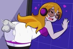 1girls 2025 against_wall anal anal_sex anus ass black_eyes blonde_hair bottomless bra clothing cum cum_in_ass cum_in_pussy dingitydingus disembodied_penis dummygoob female glasses headphones male mc_adore nintendo open_mouth panties penis pussy rhythm_heaven rhythm_heaven_fever sex sex_from_behind solo solo_focus thighhighs white_skin