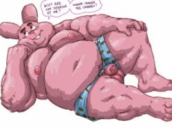 anthro balls cartoon_network lagomorph male male_only mammal markwulfgar moobs overweight penis rabbit richard_watterson the_amazing_world_of_gumball uncut