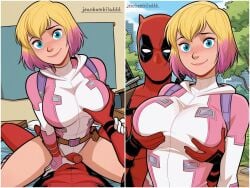 ai_generated deadpool female gwenpool gwenpool_(series) jeanbombila666 marvel marvel_comics