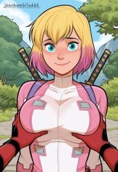 ai_generated deadpool female gwenpool gwenpool_(series) jeanbombila666 marvel marvel_comics