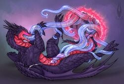 3_toes absurd_res anal anal_orgasm anal_penetration animal_genitalia animal_penis arms_tied belly black_body black_scales bound breghar_(drakengarth) crocodilian_penis dragon ejaculation erection feet feral firael genital_slit genitals hands-free hi_res horn male mythological_creature mythological_scalie mythology oral oral_penetration orgasm penetration penis pink_penis portal quadruped red_belly red_body red_scales reptile restrained restrained_by_tentacles scales scalie sex solo tail tentacle_in_ass tentacle_in_mouth tentacle_on_penis tentacle_penetration tentacle_sex tentacles toes wings yellow_eyes