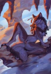 1girls 2023 absurdres anus breasts canid canine canis casual_nudity claws digitigrade ear_piercing earrings feather_ear_ring feet female furry genderswap genderswap_(mtf) happy hi_res highres hioshiru humanoid_genitalia humanoid_vulva jewelry looking_at_viewer mammal miles_(miles-wolf) mtf_crossgender naked naked_female nipples nude nude_female piercing pussy ring_piercing rule_63 solo spread_legs spreading tail teeth toe_claws toes two_tone_body two_tone_fur two_tone_tail wolf wolf_girl