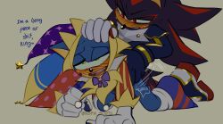 gay id jester king king_shadow male no_visible_genitalia non-human non-human_only shadow_the_hedgehog sonadow sonic_(series) sonic_the_hedgehog sonic_the_hedgehog_(series) tagme