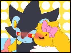 animal_genitalia animal_penis eeveelution eeveelution_squad gay hand_on_penis jolteon kissing kissing kissing_cheek luxray male male/male male_only pawjob penis pokémon_(species) pokemon pokemon_(species) pokephilia speed_(eeveelution_squad) trace_(eeveelution_squad)